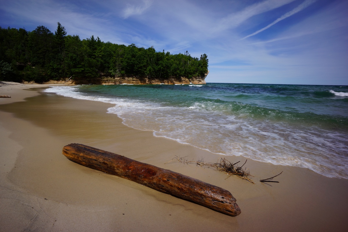 chapel beach at pictured rocks national lakeshore, mi