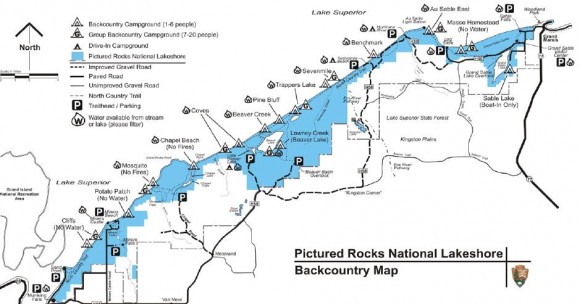 trail map for hikers and backpackers