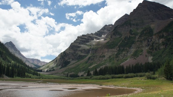 View Of Maroon Bells From Crater Lake
