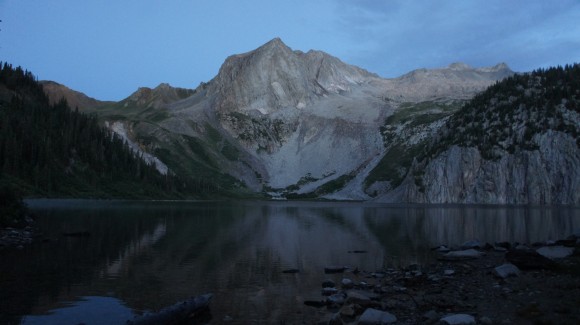 snowmass lake before sunrise