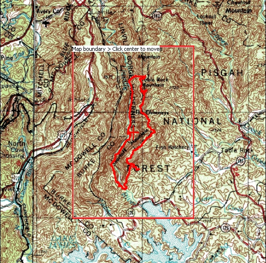 Linville Gorge "Is that all you got" loop hike map