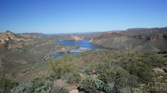 view of canyon lake from he trail