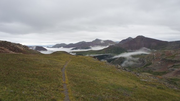 trail to kite lake from the cdt in the san juans
