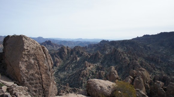 view from the weavers needle cut off trail