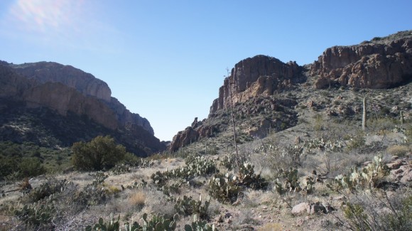 red tanks trail enters upper labarge box canyon