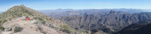 panorama from the superstition ridgeline
