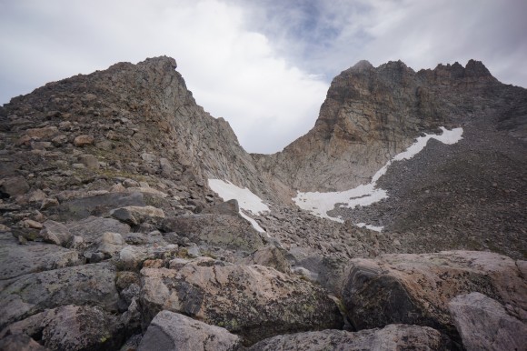 top of pass between raid peak and mount bonneville