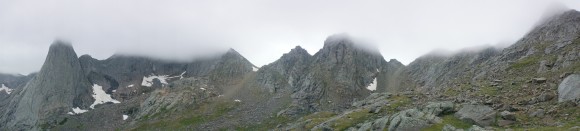 panorama of the cirque of the towers
