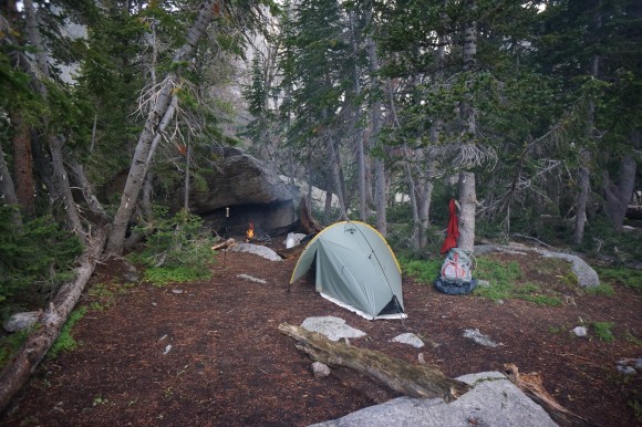 campsite above lonesome lake